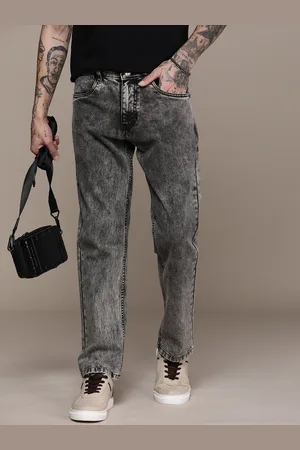 WROGN Men Relaxed Fit Mid-Rise Heavy Fade Stretchable Jeans