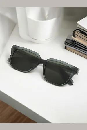 Ted Smith Unisex Rectangle 100% Acetate Sunglasses with Polarised &UV Protected Lens