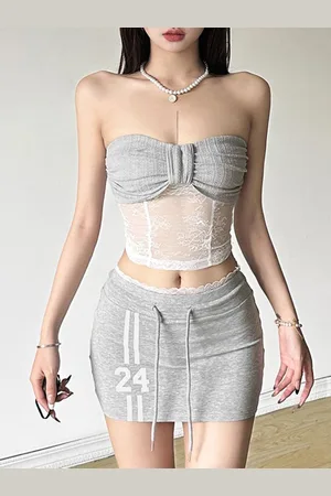 Stylecast Self Design Top With Shorts Co-Ords