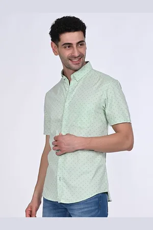 Indian Terrain Men Classic Slim Fit Opaque Printed Casual Shirt