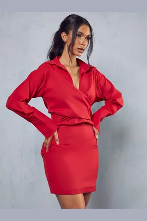 MissPap Women Wrap Style Top with Skirt
