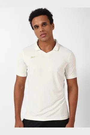 Reebok Slim-Fit Cricket Polo Collar Short Sleeves T-Shirt