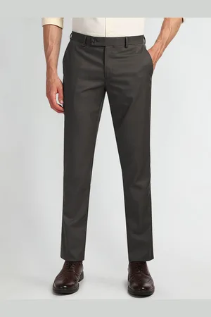 Arrow Men Solid Mid-Rise Formal Trousers