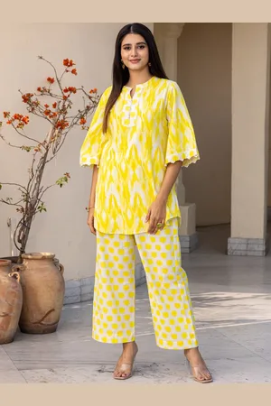 Ambraee Printed Top With Trousers
