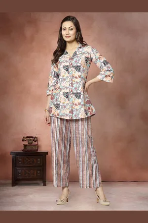 all about you Paisley Printed Tunic Top with Trousers Co-Ords