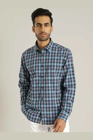 Indian Terrain Men Slim Fit Tartan Checks Opaque Checked Casual Shirt
