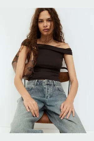H&M Gathered Off-The-Shoulder Top