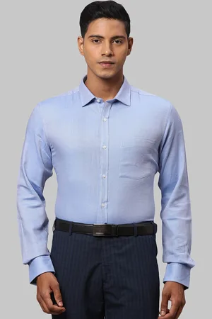 Park Avenue Men Textured Slim Fit Formal Shirt