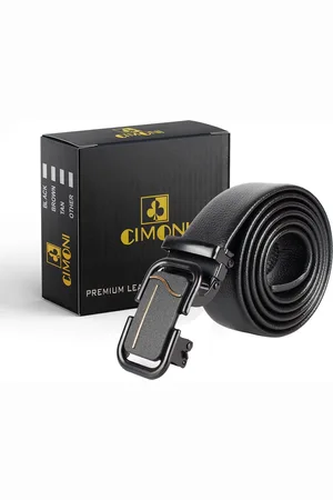 Cimoni Men Textured Autolock Formal Belt