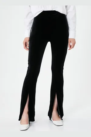 Koton Women Mid Rise Bootcut Trousers