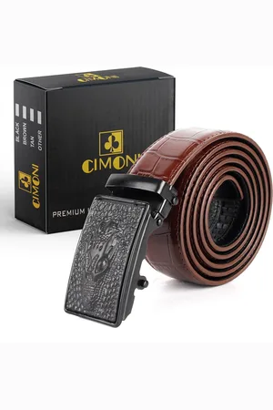 Cimoni Men Autolock Textured Formal Belt