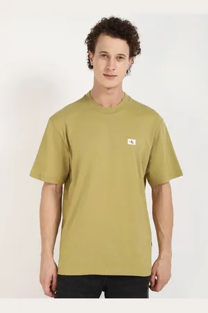 Calvin Klein Men Solid Round Neck Cotton Relaxed Fit T-shirt