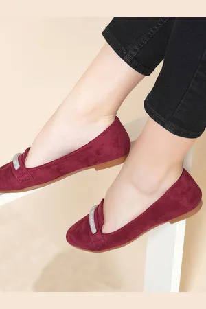 DressBerry Women Embellished Ballerinas Pointed Toe Flats