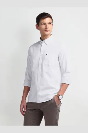 Arrow Men Smart Button-Down Collar Solid Cotton Slim Fit Casual Shirt