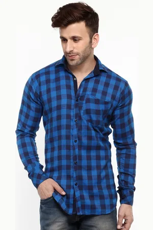 Hangup Slim Fit Buffalo Checked Casual Shirt