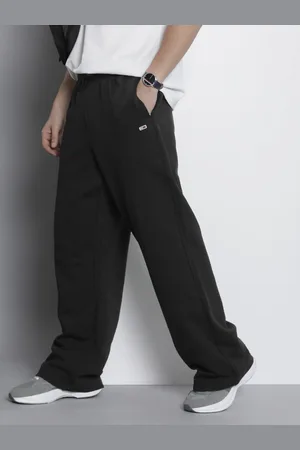 Tommy Hilfiger Men Solid Mid-Rise Pure Cotton Relaxed Fit Track Pants