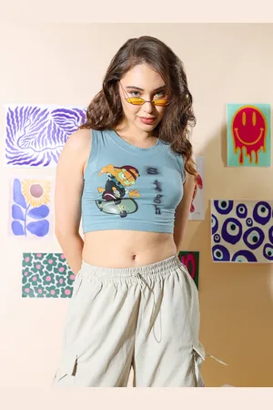 Stylecast Garfield Print Cotton Crop Top