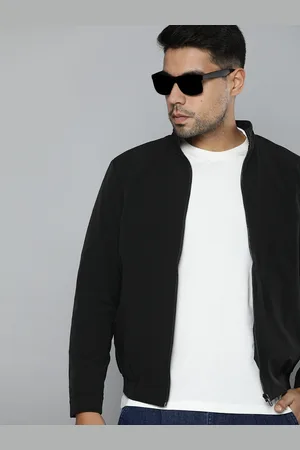 Indian Terrain Men Black Solid Tailored Jacket