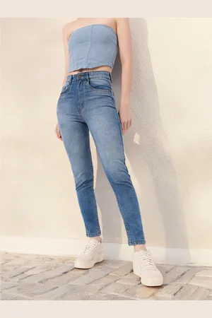 DressBerry Women Sleek Grunge Heavy Fade Skinny Fit Jeans
