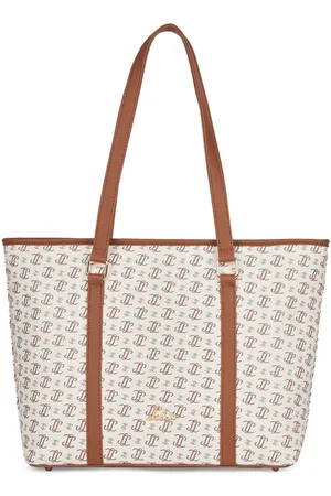 LAVIE Women Typography Printed Shopper Leather Tote Bag