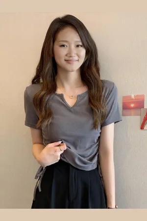 Stylecast Solid Round Neck Short Sleeves Top