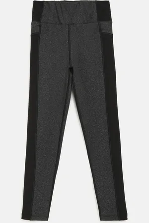 Chimprala Girls Grey Solid Tights