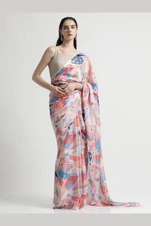 Jaipur Floral Satin Saree