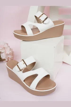 Get Glamr Women Wedge Sandals with Buckles