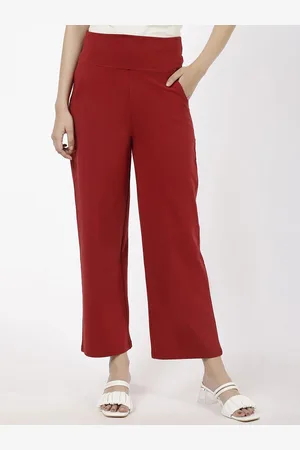 Spiffy Women Smart Loose Fit High-Rise Trouser