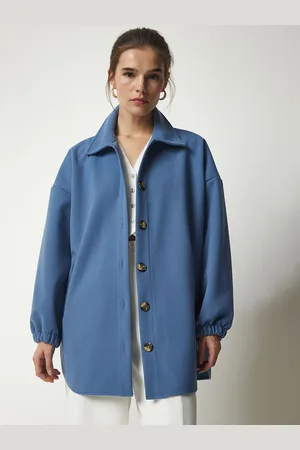 Happiness istanbul Women Longline Tailored Jacket with Embroidered