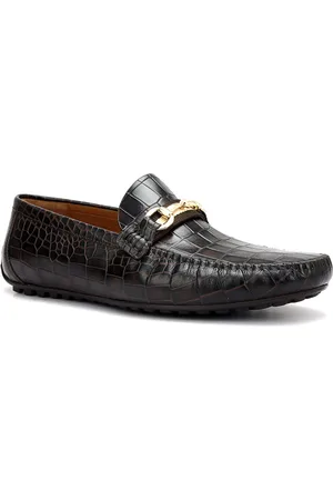ROSSO BRUNELLO Men Textured Leather Formal Loafers