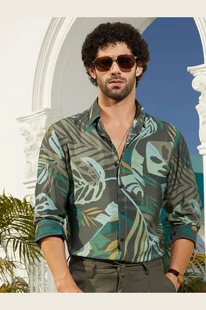 Campus Men Comfort Opaque Printed Casual Shirt