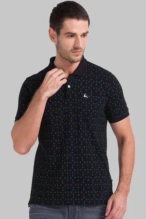 Parx Men Black Polo Collar T-shirt
