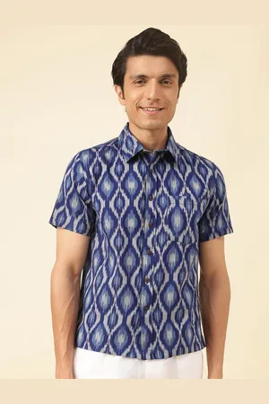 Fabindia Men Straight Abstract Printed Spread Collar Casual Shirt