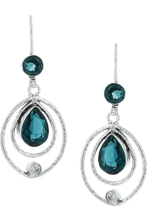EL REGALO Teal Contemporary Drop Earrings
