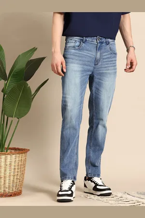 Mast & Harbour Men Relaxed Baggy Fit Light Fade Stretchable Jeans