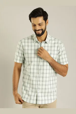 Indian Terrain Men Slim Fit Opaque Checked Casual Shirt
