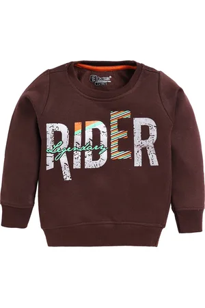 Eteenz Boys Premium Cotton Typography Printed Sweatshirt