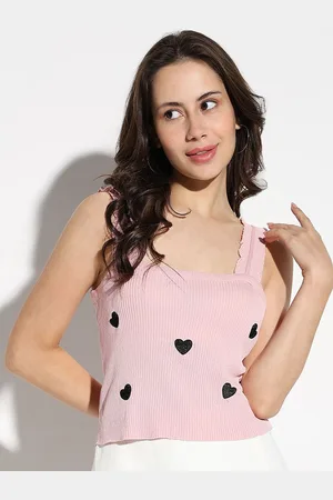SHOWOFF Women Conversational Embroidered Fitted Top