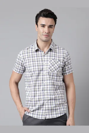 Woodland Tartan Checks Opaque Pure Cotton Casual Shirt