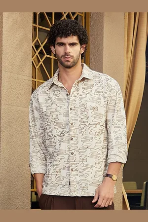 Campus Men Comfort Opaque Printed Casual Shirt