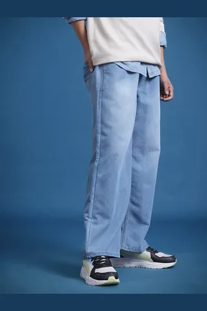 Roadster The Life Co. Men Wide Leg Light Fade Stretchable Jeans