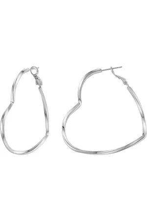 EL REGALO Heart Shaped Hoop Earrings