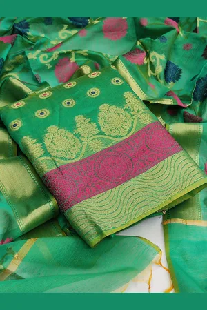 HERE&NOW Floral Woven Design Unstitched Dress Material