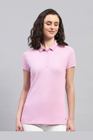 Monte Carlo Women Polo Collar Pockets T-shirt