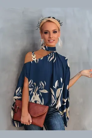 Stylecast Women Floral Printed Choker Neck Kaftan Top
