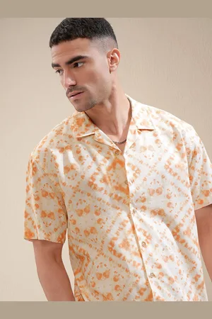 LocoMotive Premium Men Printed Cuban Collar Relaxed Fit Shirt