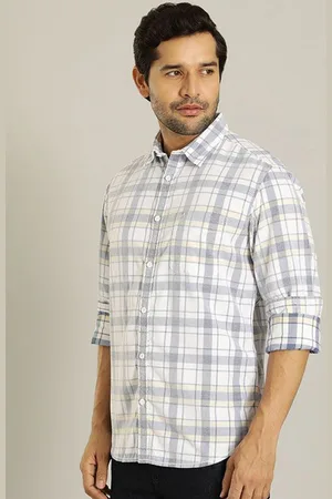 Indian Terrain Men Slim Fit Tartan Checks Opaque Checked Casual Shirt