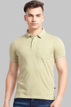 Parx Men Green Polo Collar T-shirt