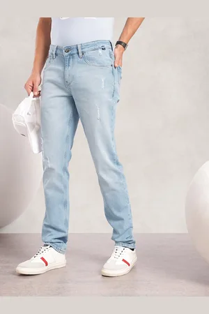 Nautica Men Slim Fit Low Distress Light Fade Stretchable Jeans